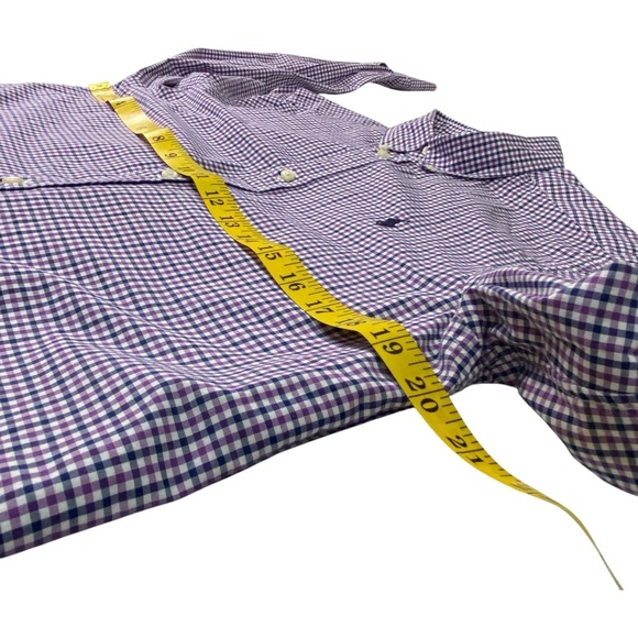 Ralph Lauren Purple and Blue Plaid Boy’s Shirt, XL - Picture 8 of 9